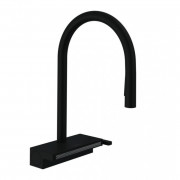 Смеситель для кухни Hansgrohe Aquno Select M81 с выдвижной лейкой черный матовый 73837670
