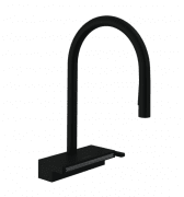 Смеситель для кухни Hansgrohe Aquno Select M81 с выдвижной лейкой черный матовый 73831670