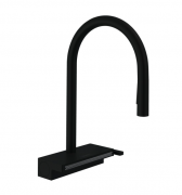 Смеситель для кухни Hansgrohe Aquno Select M81 с выдвижной лейкой черный матовый 73831670