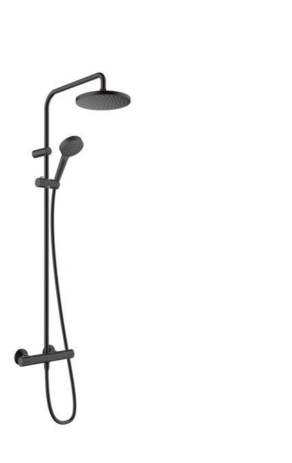 Душевая стойка для душа Hansgrohe Vernis Blend Showerpipe 200 1jet EcoSmart с термостатом черный матовый 26089670