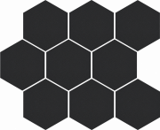 Мозаїка Cerrad Cambia Black lappato heksagon 27,53x33,4 см 5902510806729
