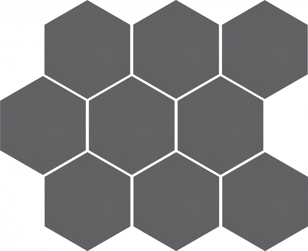 Мозаїка Cerrad Cambia grafit lappato heksagon 27,53x33,4 см 5902510806736