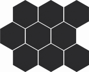 Мозаика Cerrad Cambia Black lappato heksagon 27,53x33,4 см 5902510806729