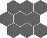 Мозаїка Cerrad Cambia grafit lappato heksagon 27,53x33,4 см 5902510806736