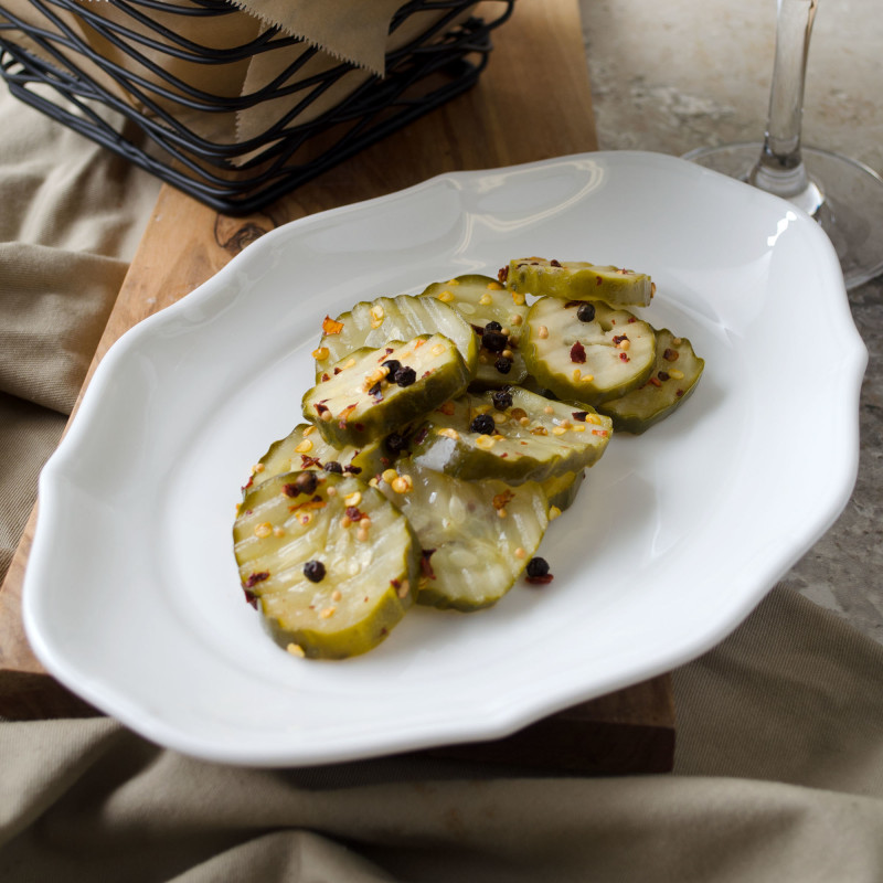 Овальне блюдо для маринованих огірків Villeroy & Boch La Scala 24х17 см білий 16-3318-3570