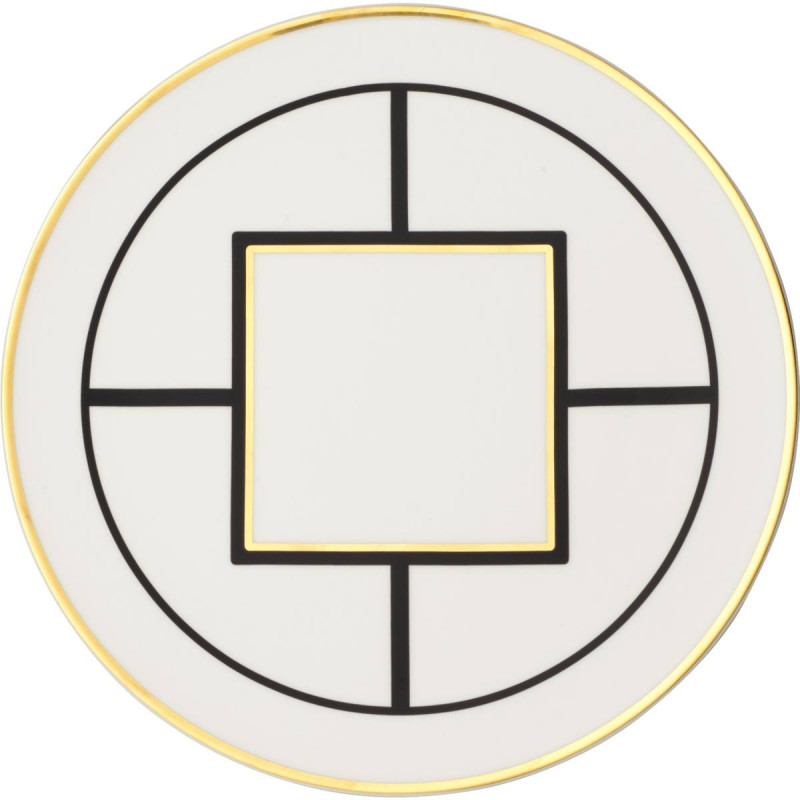 Тарілка для торта Villeroy & Boch MetroChic 33 см білий/золото/чорний 10-4652-2200