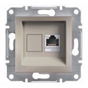 Розетка компьютерная Schneider Electric Asfora RJ45 кат5е STP бронза EPH5000169
