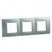 Рамка 3-постовая Schneider Electric Unica Top изумрудный/алюминий MGU66.006.094