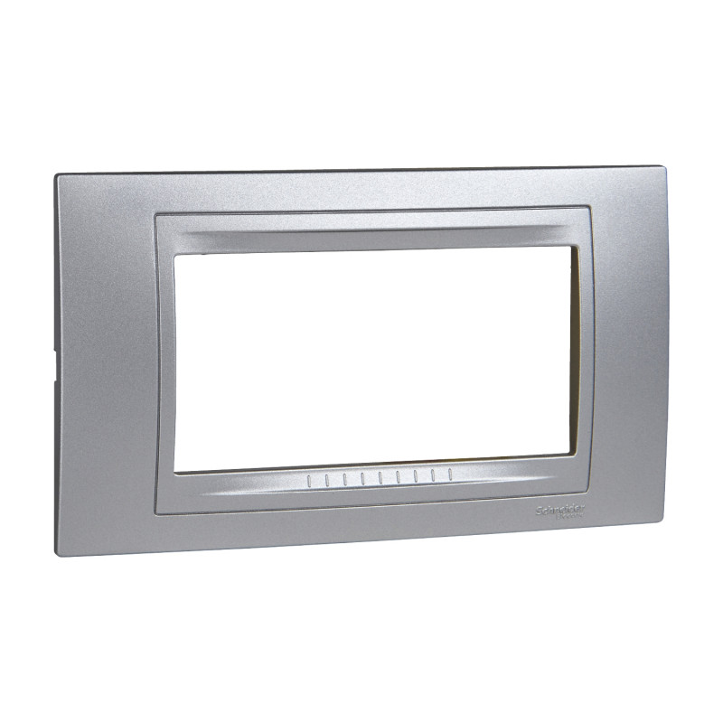 Рамка 4-модульная Schneider Electric Unica Allegro пластик алюминий MGU4.104.30