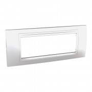 Рамка 6-модульна Schneider Electric Unica Allegro пластик сріблястий MGU4.106.60