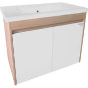 Тумба під раковину Radaway Classic 76 підвісна ДСП/МДФ білий/дуб ватан M05080-02-03