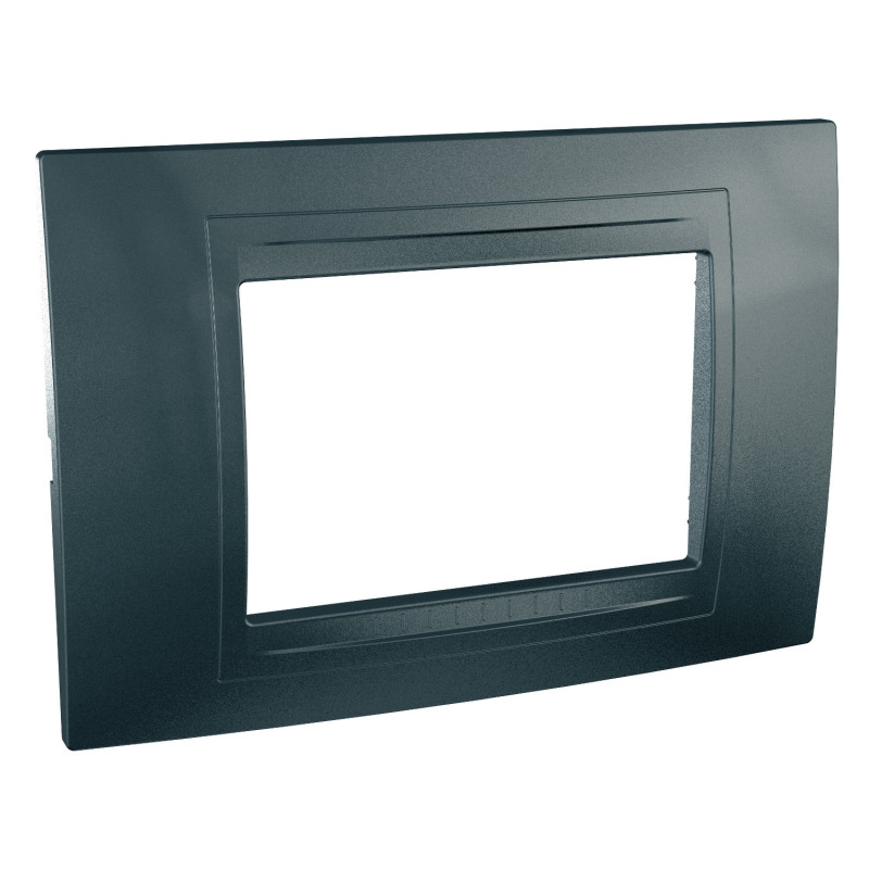 Рамка 3-модульна Schneider Electric Unica Allegro пластик графіт MGU4.103.62