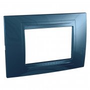 Рамка 3-модульна Schneider Electric Unica Allegro пластик блакитний лід MGU4.103.54