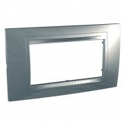 Рамка 4-модульная Schneider Electric Unica Allegro пластик серебристый MGU4.104.60