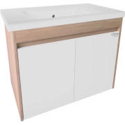 Тумба под раковину Radaway Classic 76 подвесная ДСП/МДФ белый/дуб ватан M05080-02-03