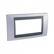 Рамка 4-модульная Schneider Electric Unica Top голубой берилл/графит MGU66.104.298