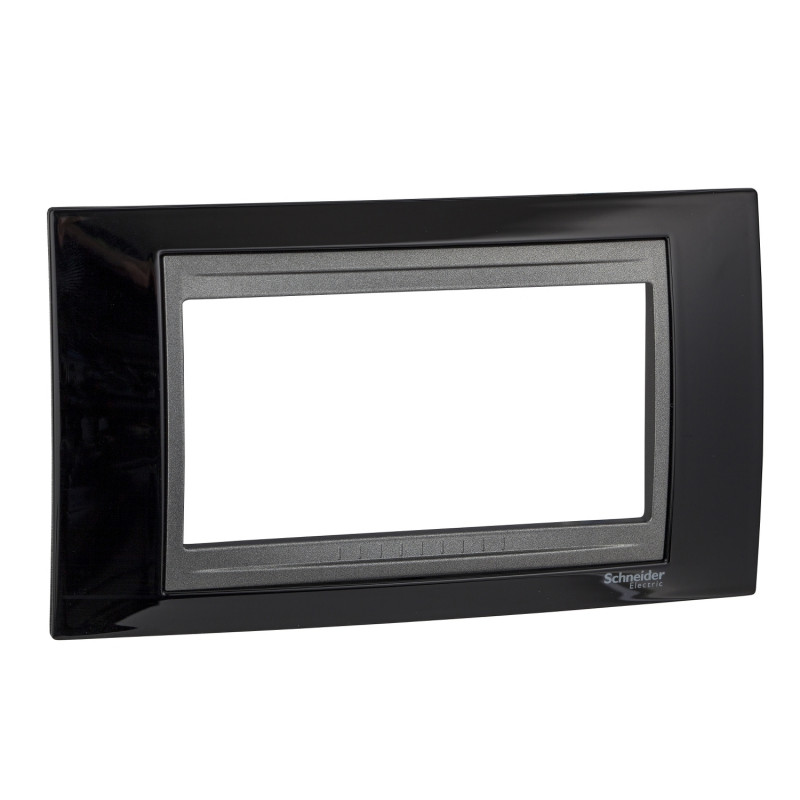 Рамка 4-модульная Schneider Electric Unica Top черный родий/графит MGU66.104.293