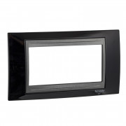 Рамка 4-модульная Schneider Electric Unica Top черный родий/графит MGU66.104.293