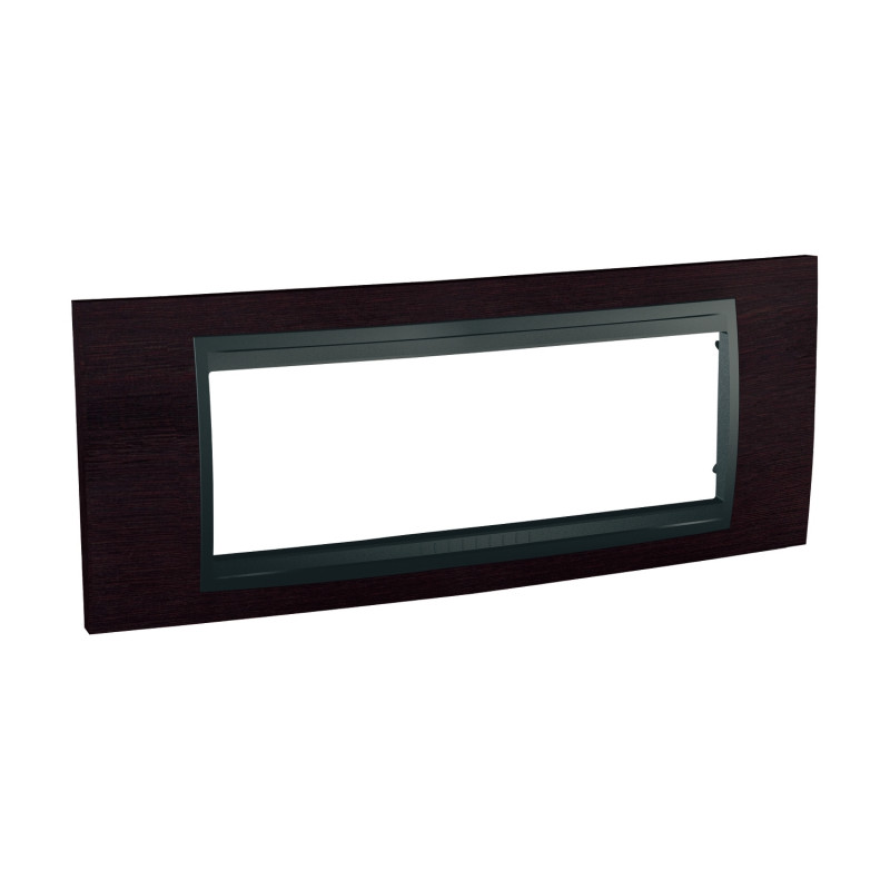 Рамка 6-модульна Schneider Electric Unica Top венге/графіт MGU66.106.2M3