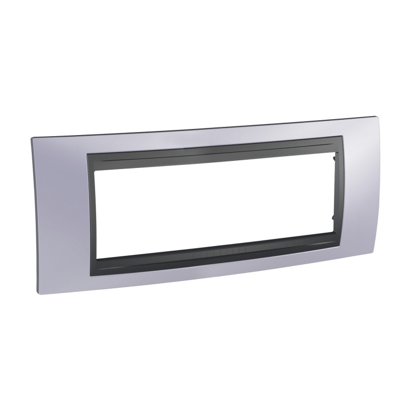 Рамка 6-модульная Schneider Electric Unica Top голубой берилл/графит MGU66.106.298