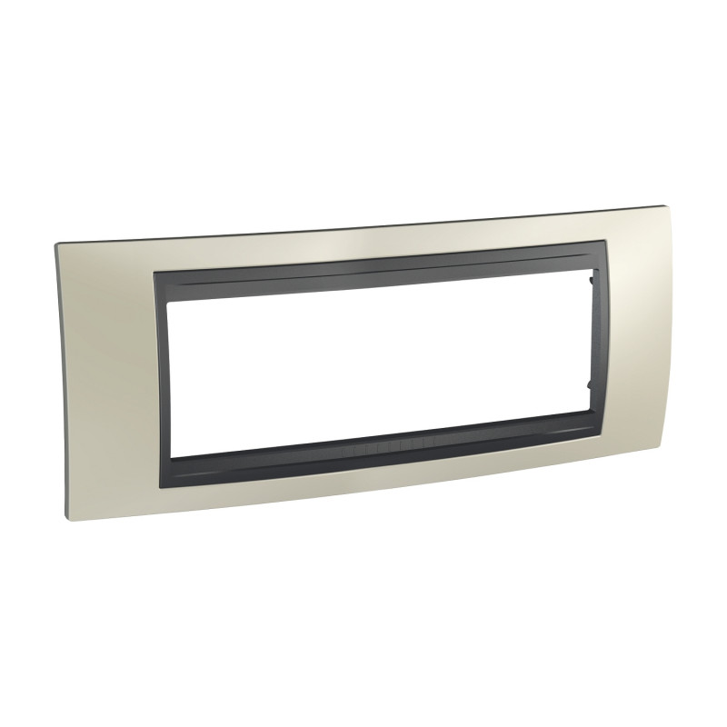 Рамка 6-модульна Schneider Electric Unica Top титановий/графіт MGU66.106.295