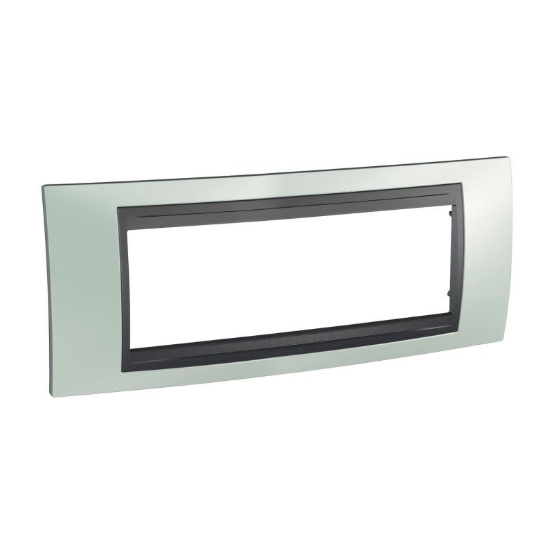 Рамка 6-модульная Schneider Electric Unica Top изумрудный/графит MGU66.106.294