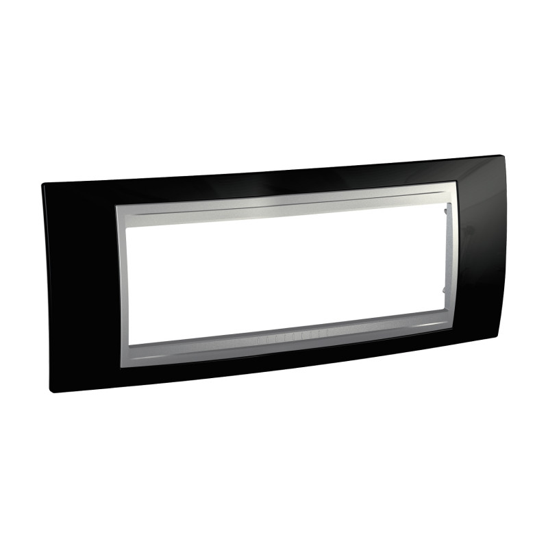 Рамка 6-модульная Schneider Electric Unica Top черный родий/алюминий MGU66.106.093