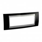 Рамка 6-модульная Schneider Electric Unica Top черный родий/алюминий MGU66.106.093