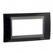 Рамка 4-модульная Schneider Electric Unica Top черный родий/графит MGU66.104.293