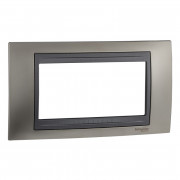 Рамка 4-модульная Schneider Electric Unica Top никель матовый/графит MGU66.104.239