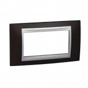 Рамка 4-модульная Schneider Electric Unica Top венге/алюминий MGU66.104.0M3