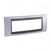 Рамка 6-модульная Schneider Electric Unica Top голубой берилл/графит MGU66.106.298