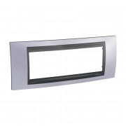 Рамка 6-модульная Schneider Electric Unica Top голубой берилл/графит MGU66.106.298