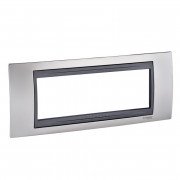 Рамка 6-модульная Schneider Electric Unica Top никель матовый/графит MGU66.106.239