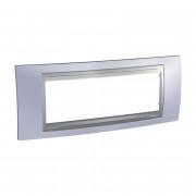 Рамка 6-модульна Schneider Electric Unica Top блакитний берил/алюміній MGU66.106.098