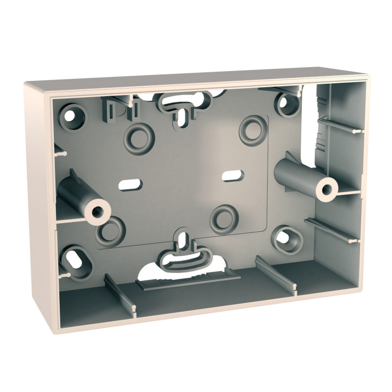 Коробка для зовнішнього монтажу Schneider Electric Unica Allegro 3-модульна слонова кістка MGU8.103.25