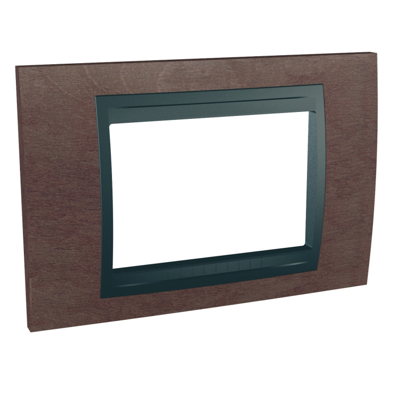 Рамка 3-модульна Schneider Electric Unica Top тютюн/графіт MGU66.103.2M4