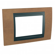 Рамка 3-модульная Schneider Electric Unica Top черешня/графит MGU66.103.2M2