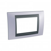 Рамка 3-модульная Schneider Electric Unica Top голубой берилл/графит MGU66.103.298