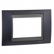 Рамка 3-модульная Schneider Electric Unica Top металлик/графит MGU66.103.297