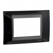 Рамка 3-модульная Schneider Electric Unica Top черный родий/графит MGU66.103.293