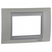 Рамка 3-модульная Schneider Electric Unica Top белоснежный/алюминий MGU66.103.092