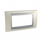 Рамка 4-модульная Schneider Electric Unica Top титановый/алюминий MGU66.104.095