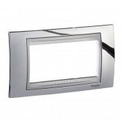 Рамка 4-модульная Schneider Electric Unica Top хром блестящий/алюминий MGU66.104.010