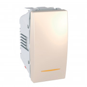 Выключатель Schneider Electric Unica 1-клавишный схема 1 с индикацией слоновая кость MGU3.101.25S