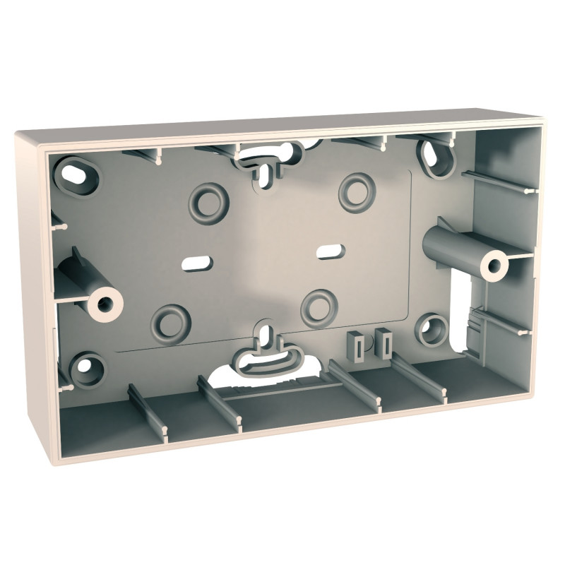 Коробка для зовнішнього монтажу Schneider Electric Unica Allegro 4-модульна слонова кістка MGU8.104.25