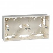 Коробка для зовнішнього монтажу Schneider Electric Unica Colors/Unica Basic 2 поста слонова кістка MGU8.004.25