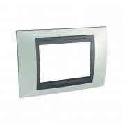 Рамка 3-модульна Schneider Electric Unica Top смарагдовий/графіт MGU66.103.294