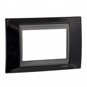 Рамка 3-модульна Schneider Electric Unica Top чорний родій/графіт MGU66.103.293