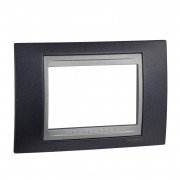 Рамка 3-модульна Schneider Electric Unica Top металік/алюміній MGU66.103.097